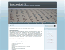 Tablet Screenshot of lorangernames.com